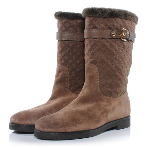 louis vuitton fur boot|Louis Vuitton suede boots.